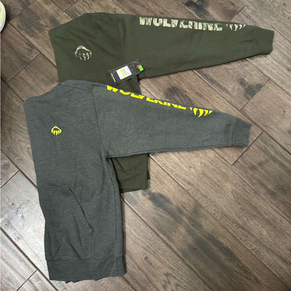 Two Wolverine medium adult hoodies. New